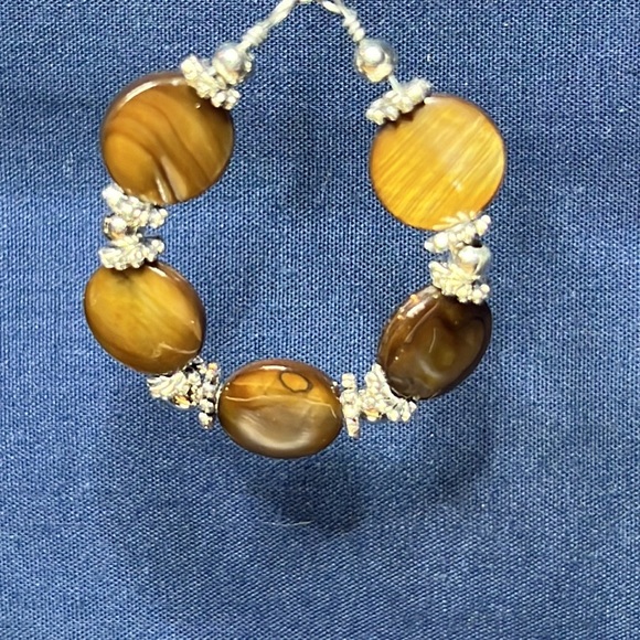 22123 Tiger Eye Earrings - Picture 2 of 4